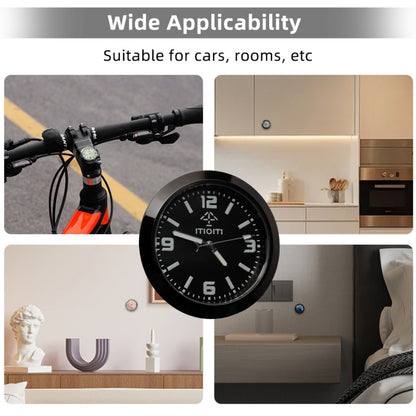 1pc Luminous Decorative Car Clock with Super Luminous Fonts for High-End Cars and Home/Office Use.