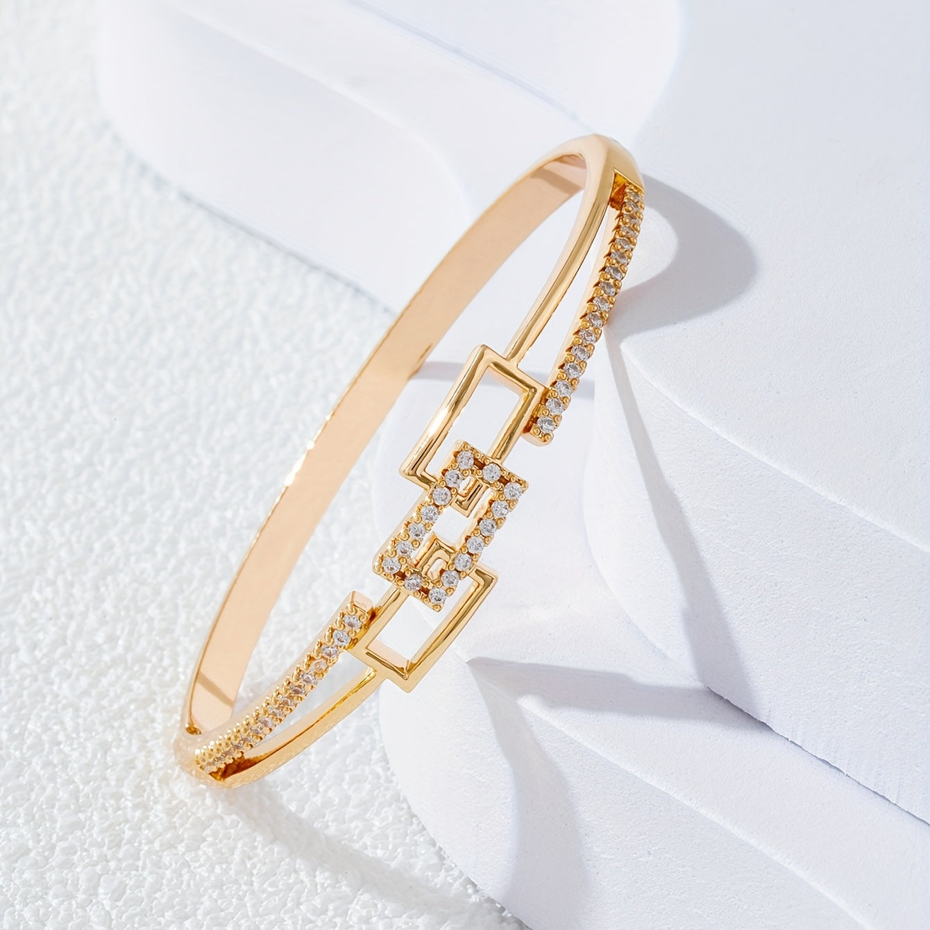 Elegant Zirconia Inlaid Bracelet Inspired by Korean Minimalism - Perfect Mother's Day Present