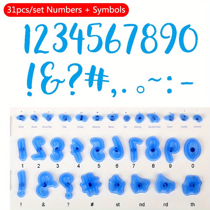 Mold Set featuring Upper and Lower Case English Alphabet Letters for Fondant Printing, Cookie Baking, and Cake Decoration