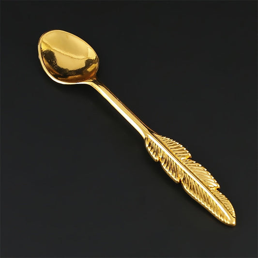 Metal European Court Style Coffee Spoon with Creative Pattern - Enhance Your Quality of Life with this versatile spoon for drinking coffee, eating fruits, and enjoying desserts.