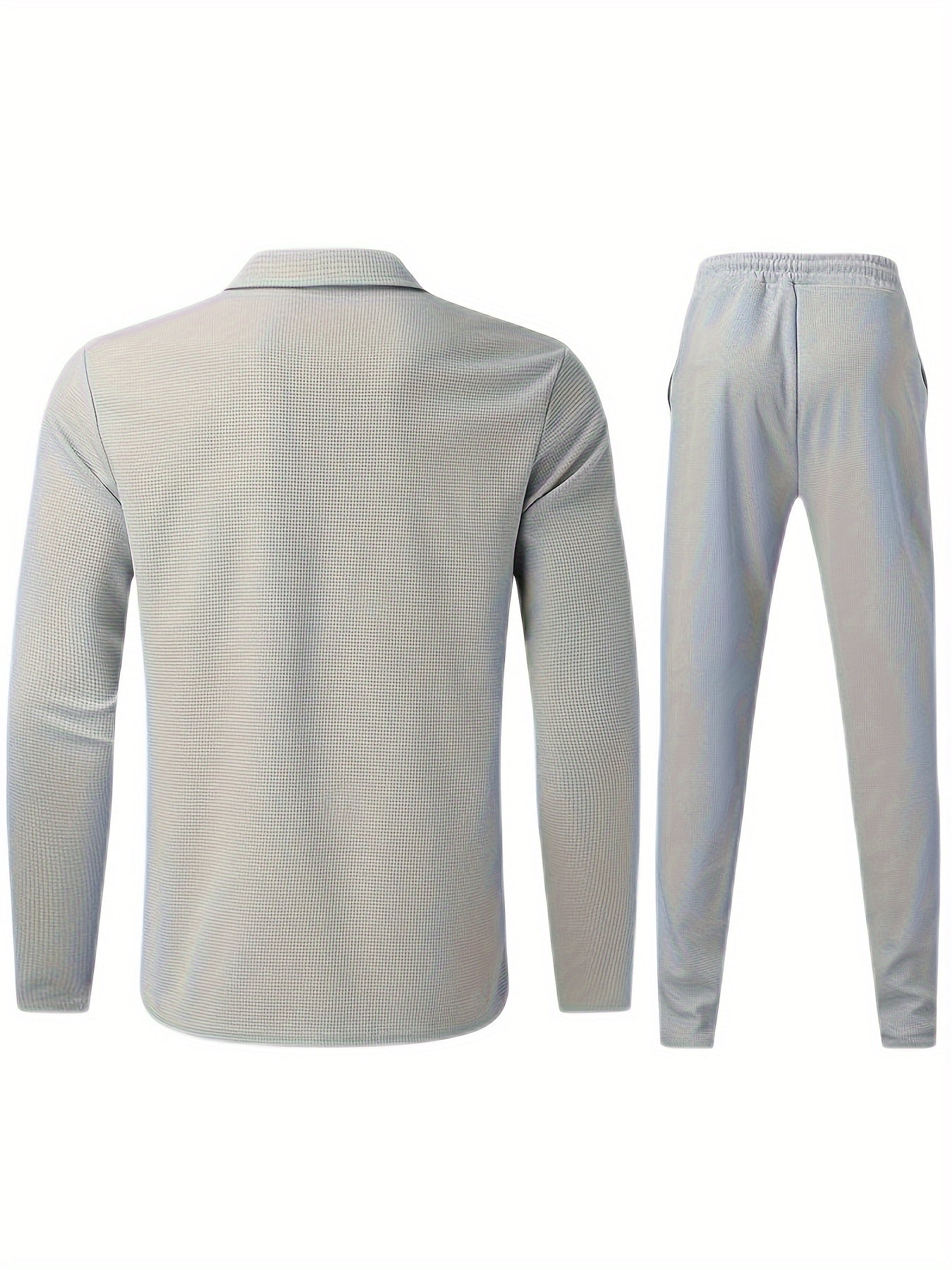 Casual outdoor sports set with lightweight, zippered long sleeves and lapel