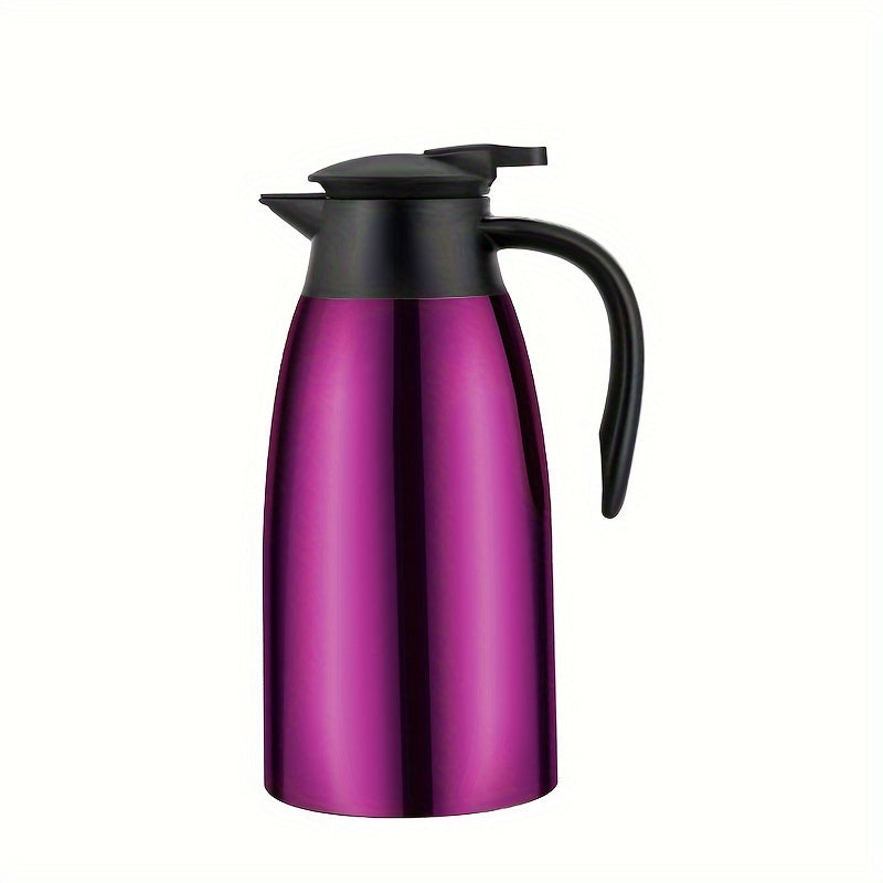 Insulated vacuum bottle made of 304 stainless steel, featuring double-layer thermal insulation for keeping beverages hot or cold. Ideal for use at home, office, or in the car.