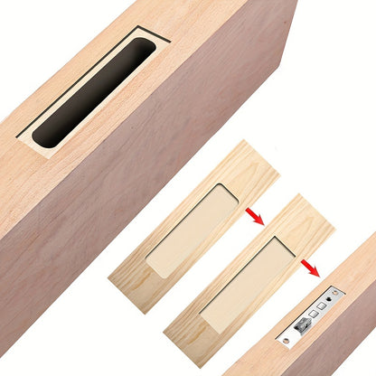 Wooden door hinge hole opener for easy installation of locks, furniture hinges, and drilling tools.