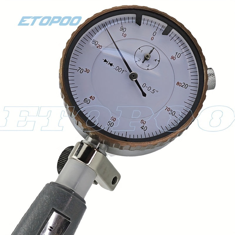 1pc Iron & Plastic Dial Bore Indicator Gauge, 5.08cm - 15.24cm depth, 0.0cm Precision, Uncharged Manual Operation