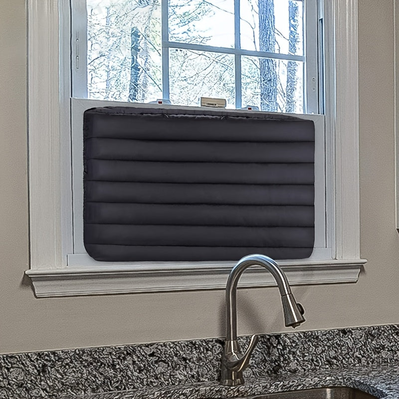 Protect your air conditioner with the 1pc Universal Fit Air Conditioner Cover. This indoor all-inclusive dustproof radiator protector does not require electricity and is easy to install on double-hung windows.