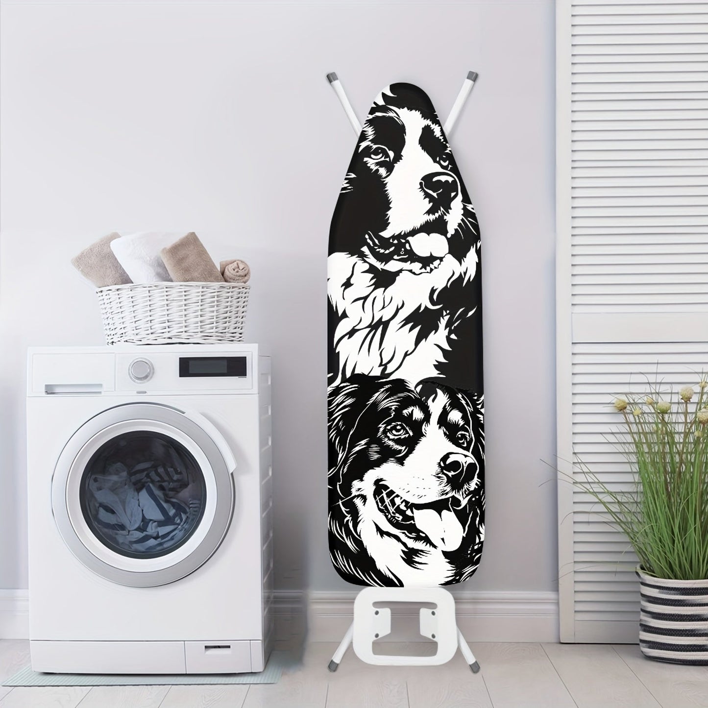 Iron your clothes with ease using the Bernese Mountain Dog Print Ironing Board Cover with Pad. This set includes 1 piece with an elastic edge for easy installation. No electricity needed, these non-electric essentials make ironing a breeze.