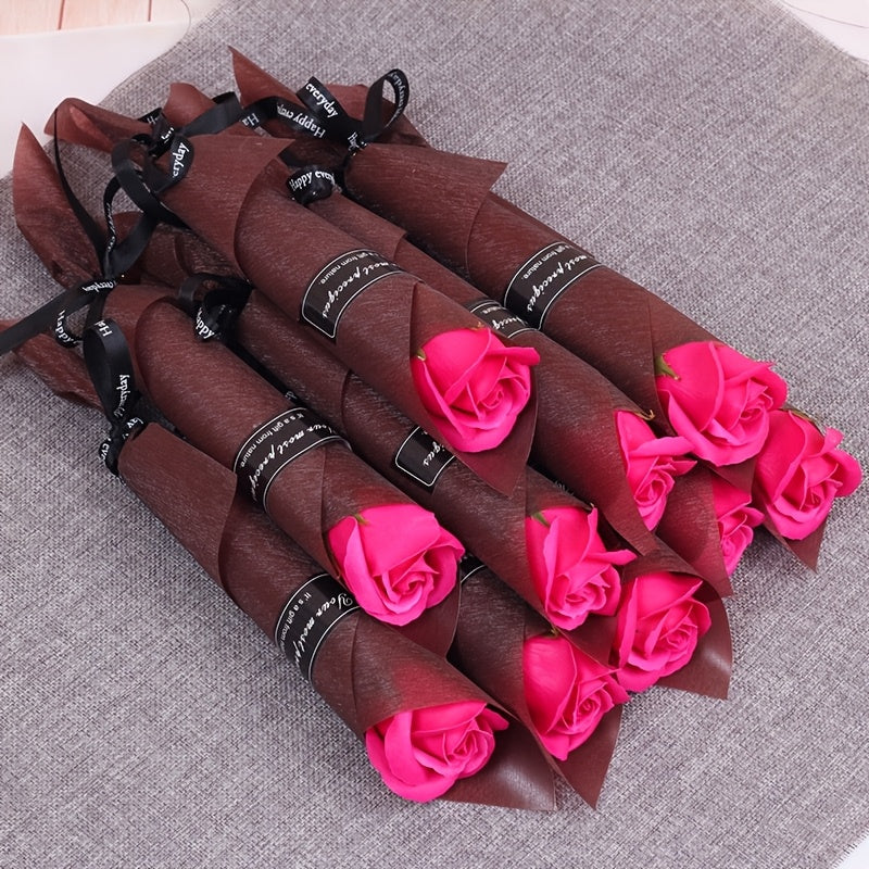 12pcs of rose flower soap perfect for gifting on various occasions such as Valentine's Day, weddings, parties, Mother's Day, and more. Ideal for girlfriends, boyfriends, bridesmaids