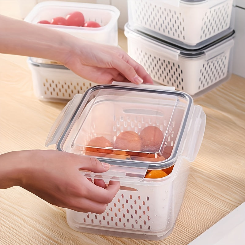 Each set includes four versatile and leak-proof storage containers that are perfect for storing a variety of foods such as meat, grains, fruits, and vegetables. These BPA-free containers feature a two-layer food seal and are reusable, making them ideal