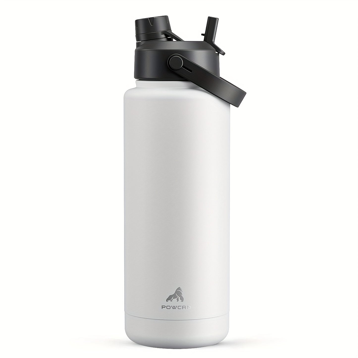 1 stainless steel 40oz water bottle with 2-in-1 straw and spout lid, keeps cold for 24 hours, leak-proof and BPA-free, ideal for sports, gym, travel, and school.