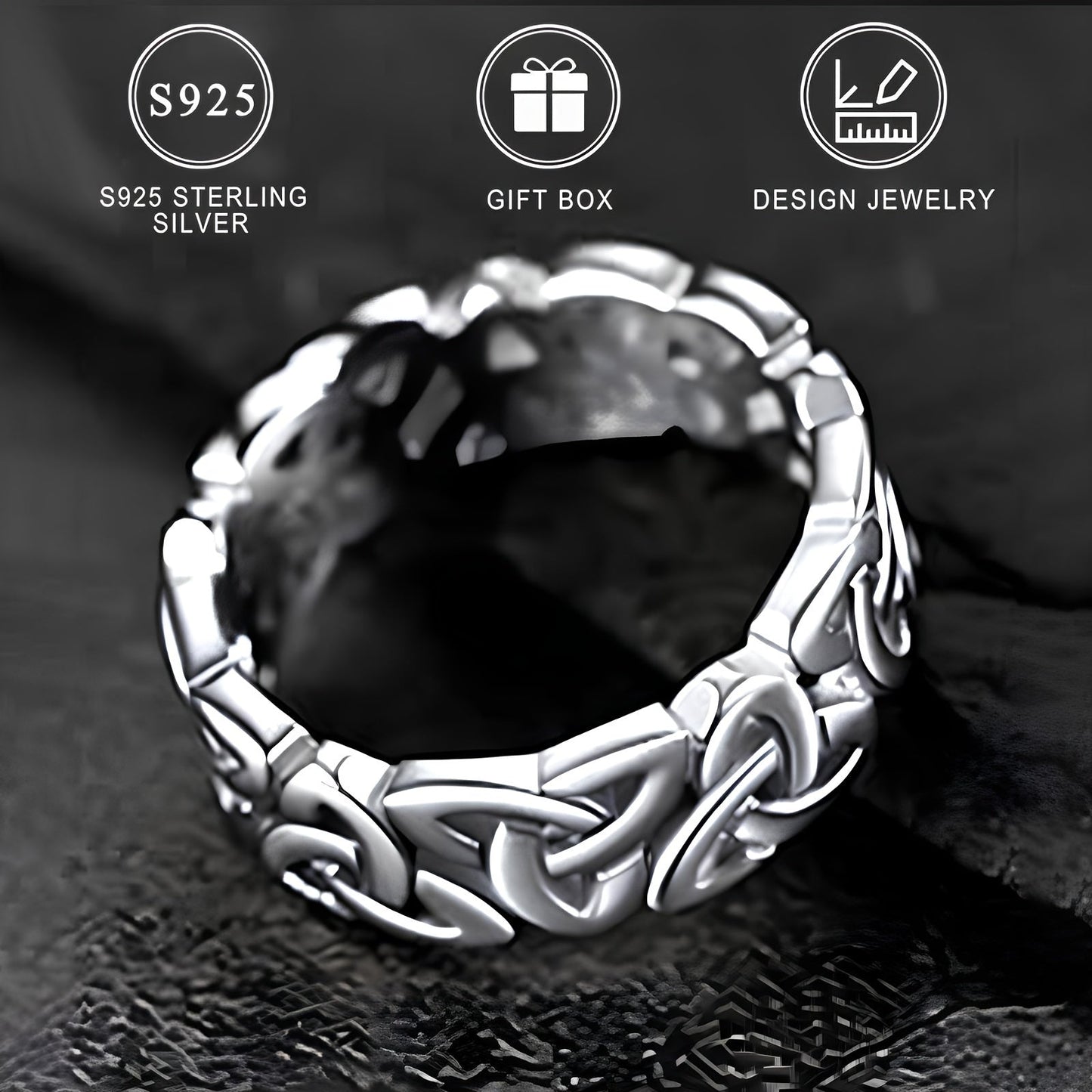 The Trinity Knot Hollow Ring in 925 Sterling Silver offers an elegant Celtic-inspired design. This fashionable and alluring piece of jewelry is the perfect gift for women and siblings, and comes beautifully presented in a gift box.