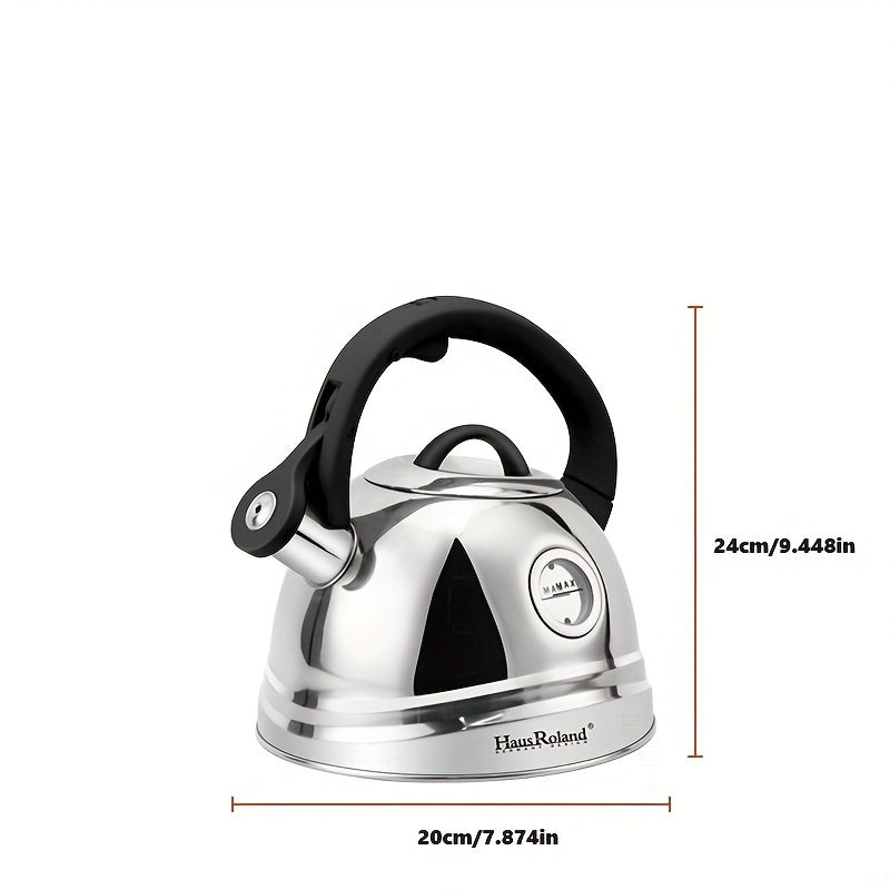 3L Stainless Steel Whistling Kettle from HausRoland - Perfect for Gas Stove, No Electricity Required