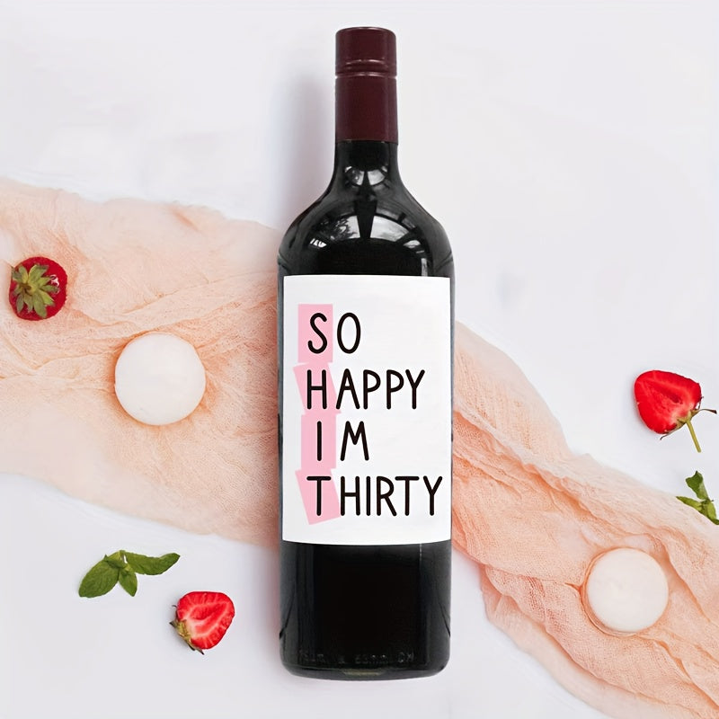 30th Birthday Wine Labels - Set of 2 - Ideal for Celebrating