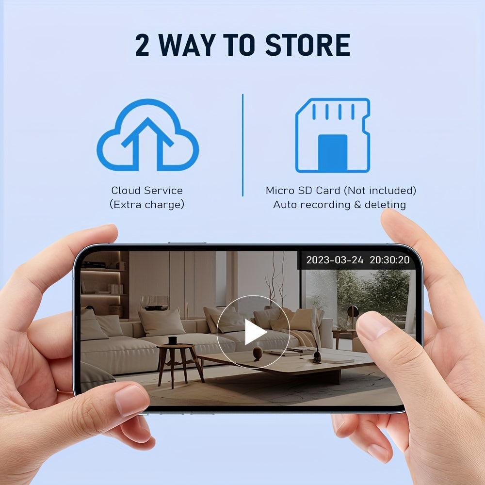 1 piece of Security Camera with 2.4G Wifi, 1080P resolution, designed for indoor use to ensure Home Safety. This Surveillance Camera features Motion Detection, Two-Way Talk, Night Vision, and serves as a Monitor Camera for Family Safety.