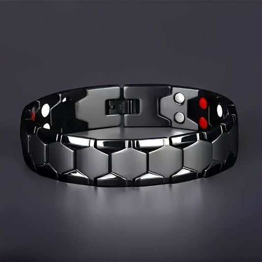 Stylish Unisex Titanium Steel Bracelet with Boho Inspiration, Multi-functional Magnet-Free Energy Wristband, Hypoallergenic, Waterproof, Long-lasting Fashion Statement - Perfect for Gifting to Loved Ones