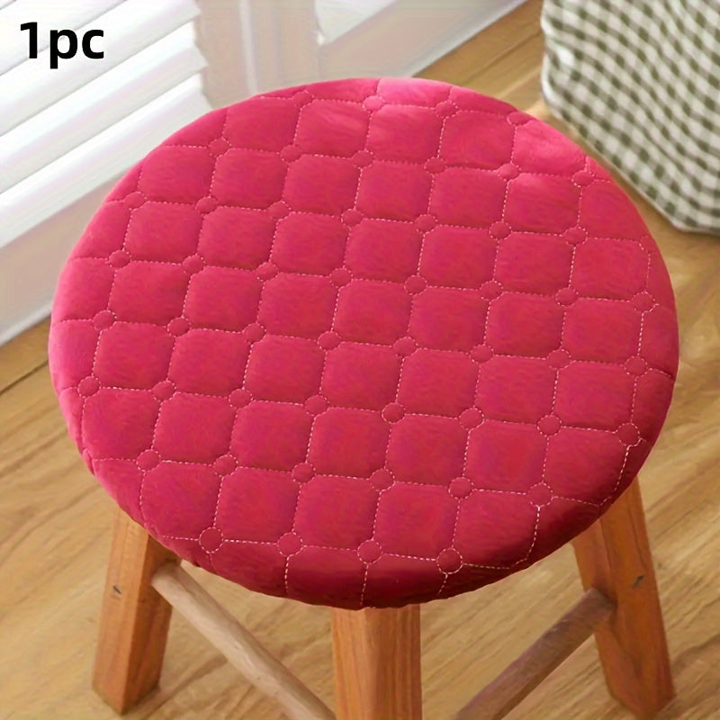 Modern quilted chair cushion with drawstring closure, hand washable, designed for all seasons comfort, suitable for home, bedroom, living room, dorm.