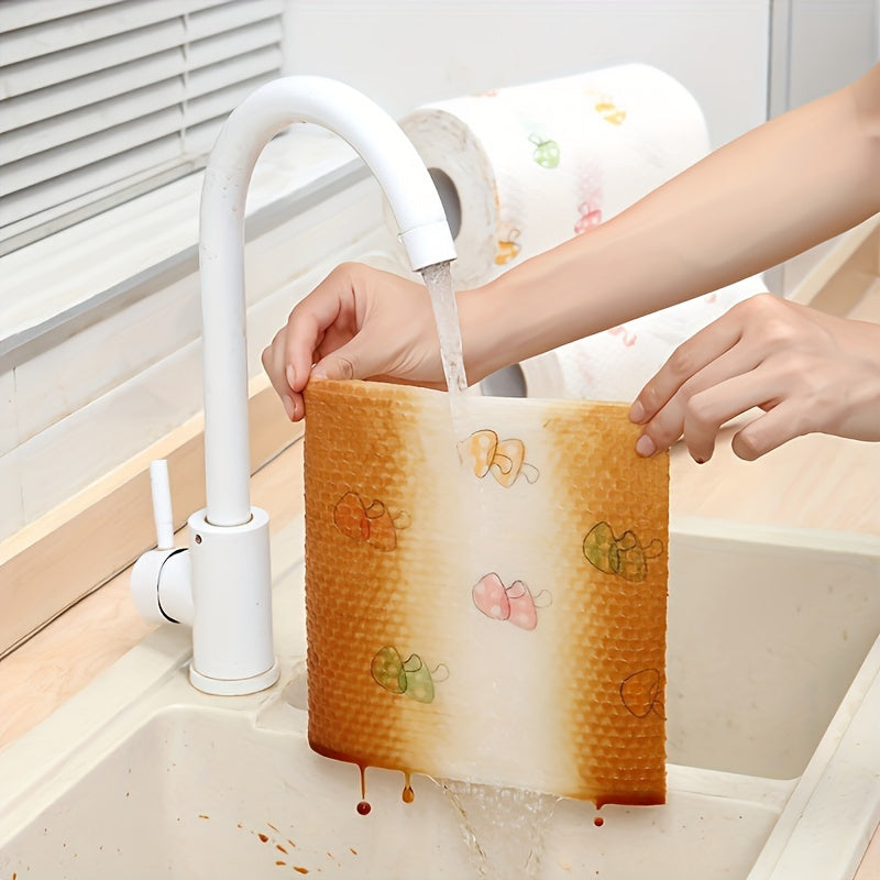 100 pieces of Multi-Purpose Kitchen Towels - Washable and Reusable, Perfect for Removing Oil and Grease, Suitable for Home Cleaning in Kitchen, Bathroom, Bedroom, and Dishwashing duties.