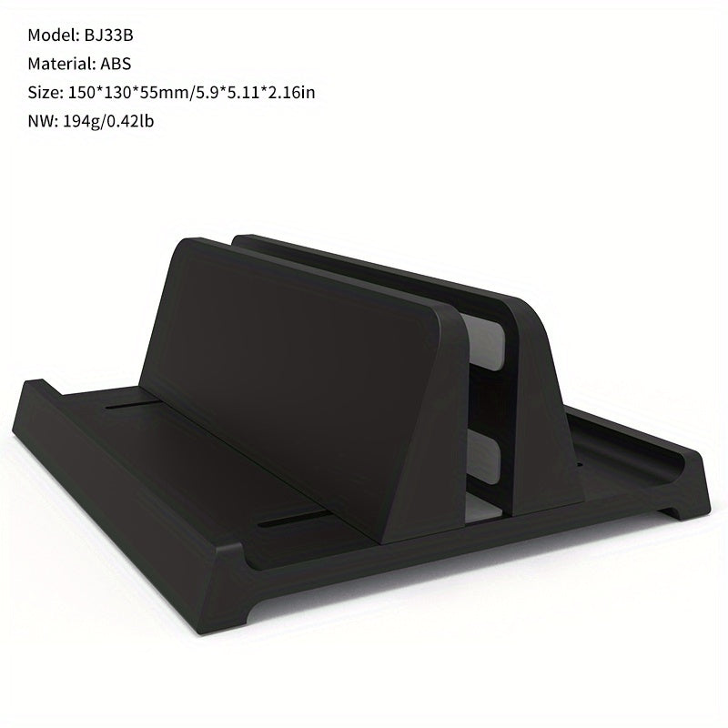 Adjustable ABS laptop stand with clip holder for various laptop brands.