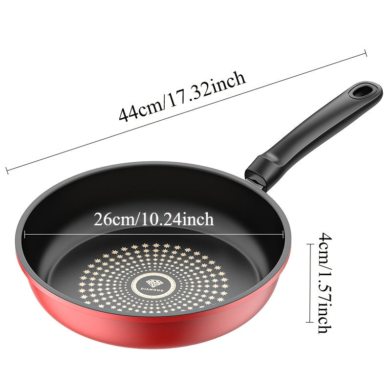 Multi-functional Non-Stick Cast Iron Skillet - Ideal for Cooking Eggs, Pancakes, and More - Works with Induction and Gas Stoves - Simple to Clean