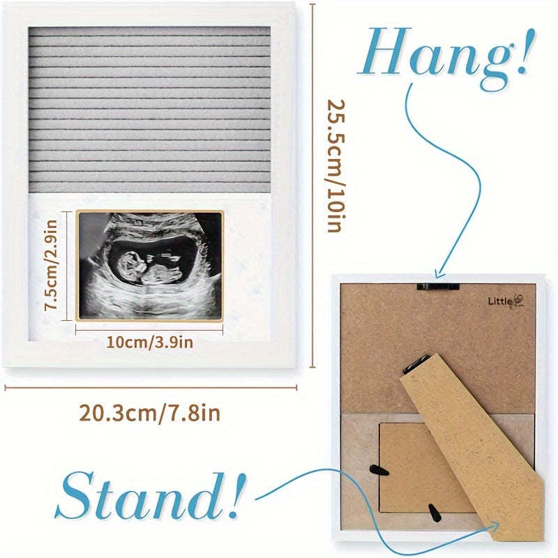 Personalize your decor with the UNICHERRY Letter Board Photo Frame. This customizable wood frame is perfect for displaying a single picture and adding your own message. Ideal for preserving ultrasound keepsakes, this frame makes a thoughtful pregnancy