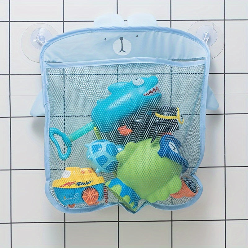 Playful bathroom organizer for toys and accessories, with quick dry technology.