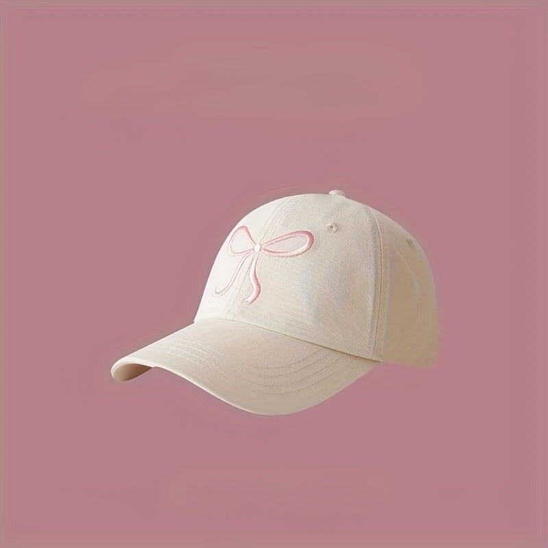 New pink bow baseball cap, perfect gift.