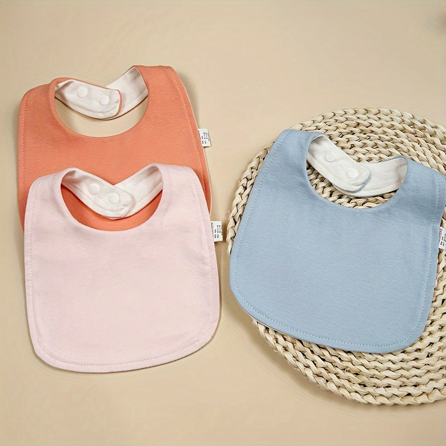 Soft U-shaped adjustable waterproof bibs made of cotton for drooling, ideal for feeding at home and on the go.