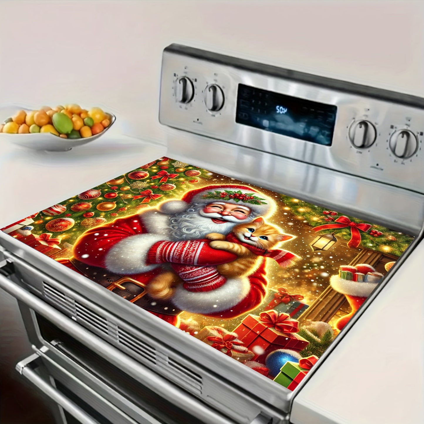 Protect your stove top in style this Christmas with our Festive Santa Claus Stove Top Protector. This non-slip, waterproof, heat-resistant cover is perfect for electric glass stoves, cooktops, washers, dryers, and ironing mats. Easy to clean and no