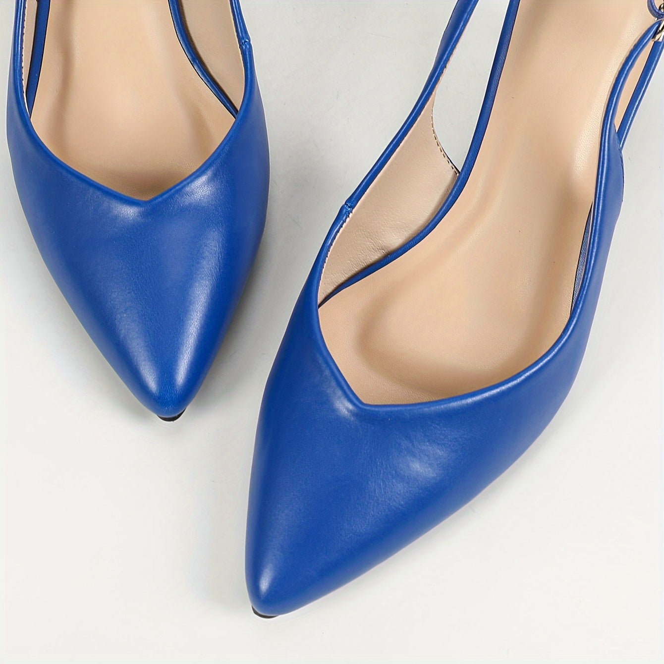 Chic and comfy pointed-toe kitten heel sandals for work.