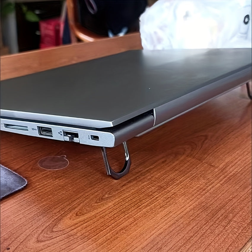 Invisible Metal Laptop Stand: Mini, Portable, Height-adjustable Cooling Rack