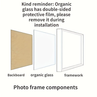 Wooden frame suitable for pictures ranging from 5 to 8 inches, designed for wall mounting. Perfect for studio photos.