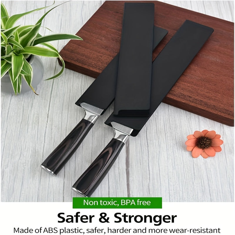 Knife Protector Covers Set - Made of ABS Material, Non-BPA, Waterproof, Resistant to Abrasion, Felt Lined Knife Sheaths, Soft on Blades, Universal Knife Edge Guards