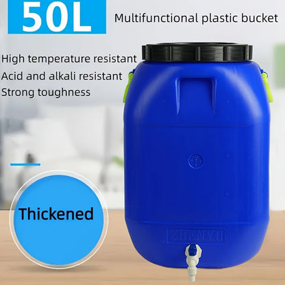 50L Durable Plastic Water Bucket with Lid, Honey Bucket, Water Storage Container, Fermentation Bucket