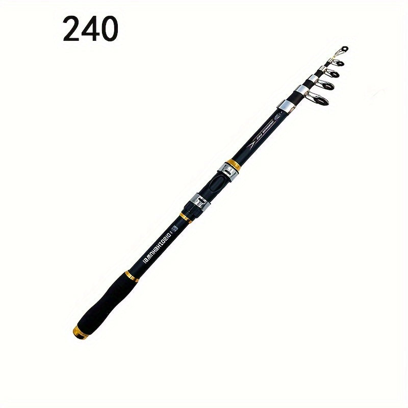 Lightweight and sturdy Telescopic Carbon Fiber Fishing Rod for long-distance casting and sea fishing.