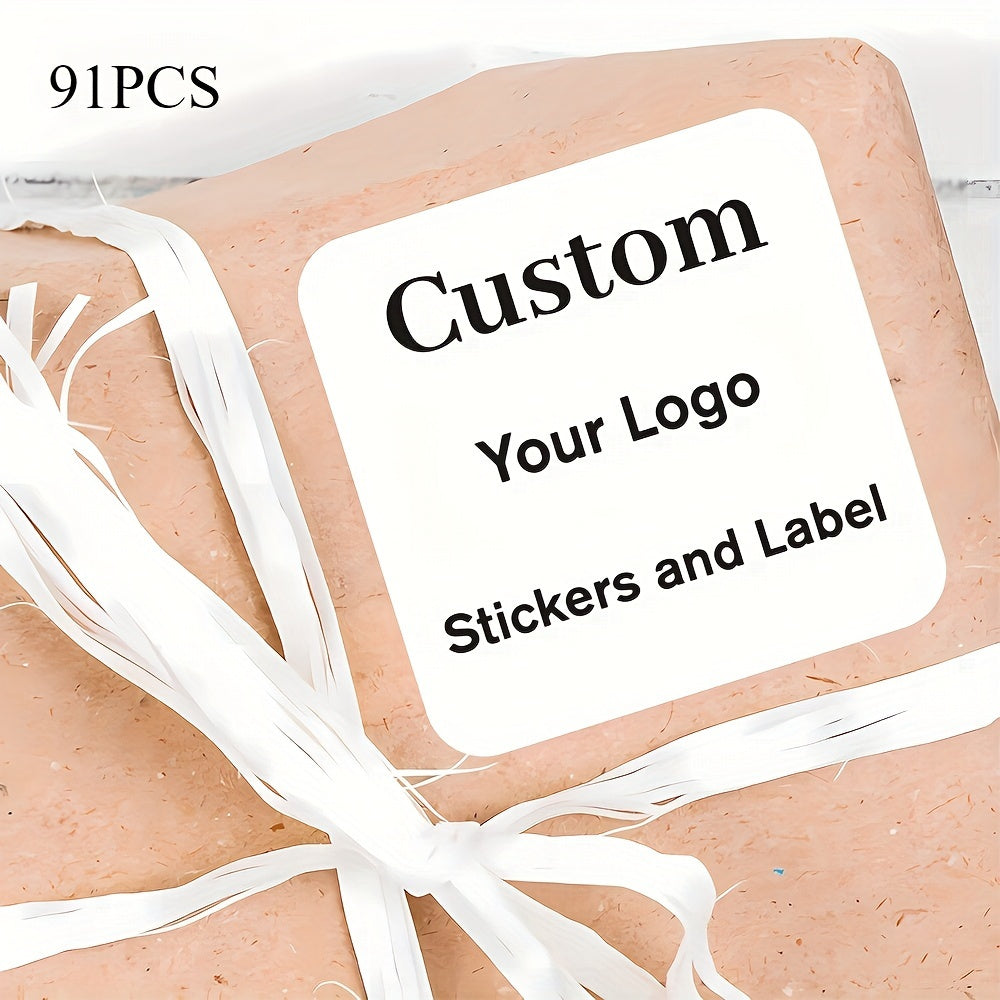 Tailored Custom Stickers, (Must Upload Your Logo or Image) Ideal for Businesses, Wedding Favors, Marketing - No Peel-off, Sturdy Paper, Waterproof, UV Resistant, Multiple Dimensions - Perfect for Gift Packaging, Notebooks, Hydration Vessels