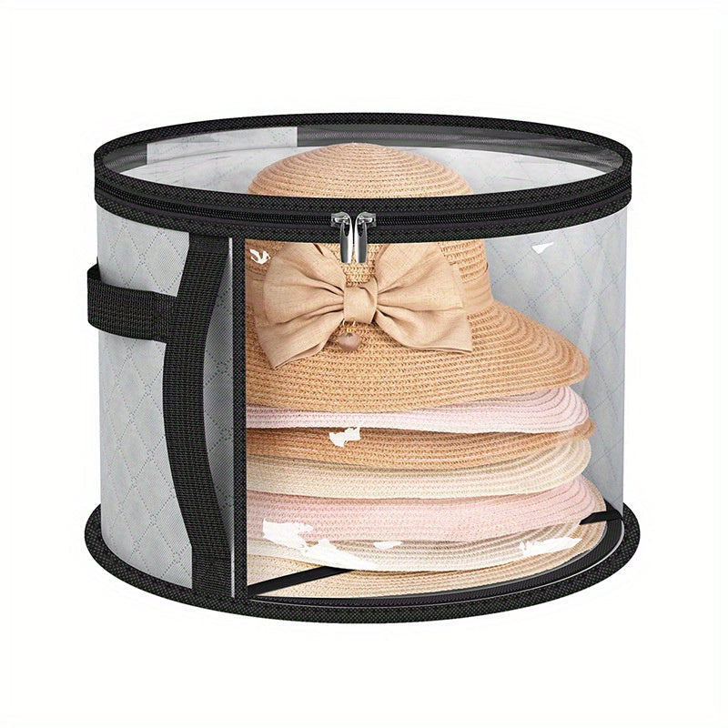 Keep Your Hats in Shape with Hat Storage Solutions: Prevent Deformation with a Bucket Hat Storage, Stackable Beach Hat Storage Bag, and Round Brim Hat Storage Bag.