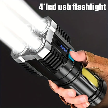 New rechargeable flashlight with cob side lights and LED.