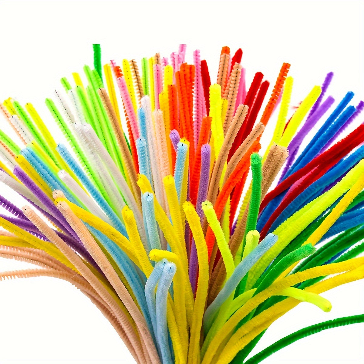 100 pieces of multicolor twist sticks for DIY handmade hair accessories.