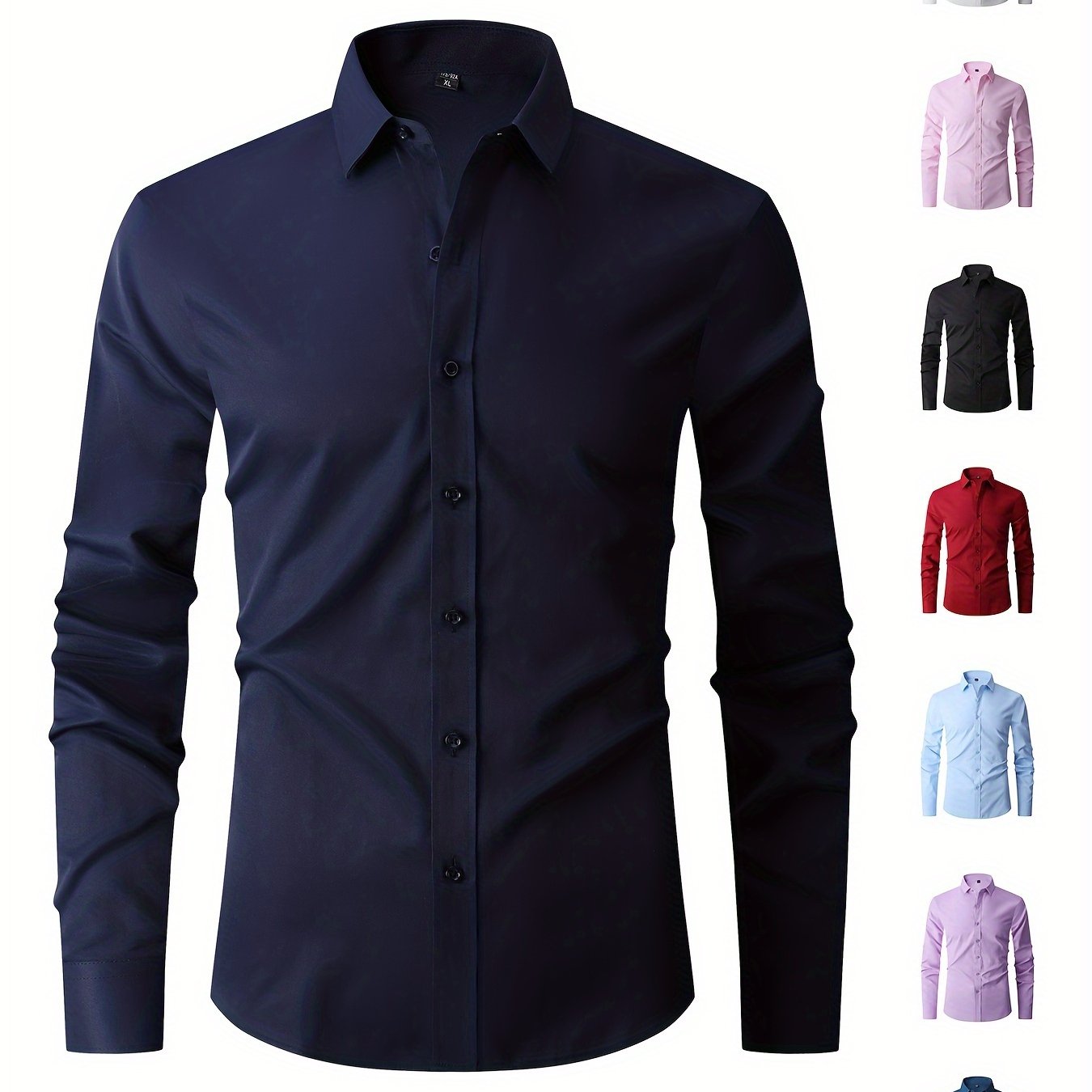 Men's formal long sleeve shirt for business occasions, classic design. Great gift idea.