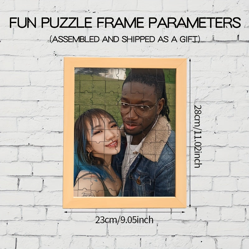 Create Your Own Photo Puzzle Frame with DIY Wooden Blocks - a Unique and Personalized Gift for Your Partner on Special Occasions like Anniversaries, Weddings, Valentine's Day, or to Add a Touch of Personalized Home Decor