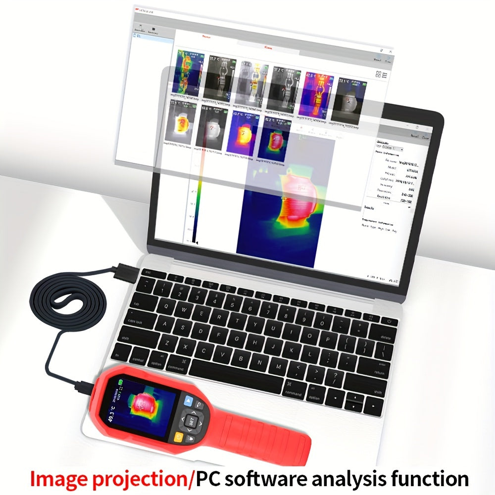 The UNI-T Uti260B Thermal Imager is designed for leak detection and maintenance, featuring a resolution of 256x192 at 25Hz.