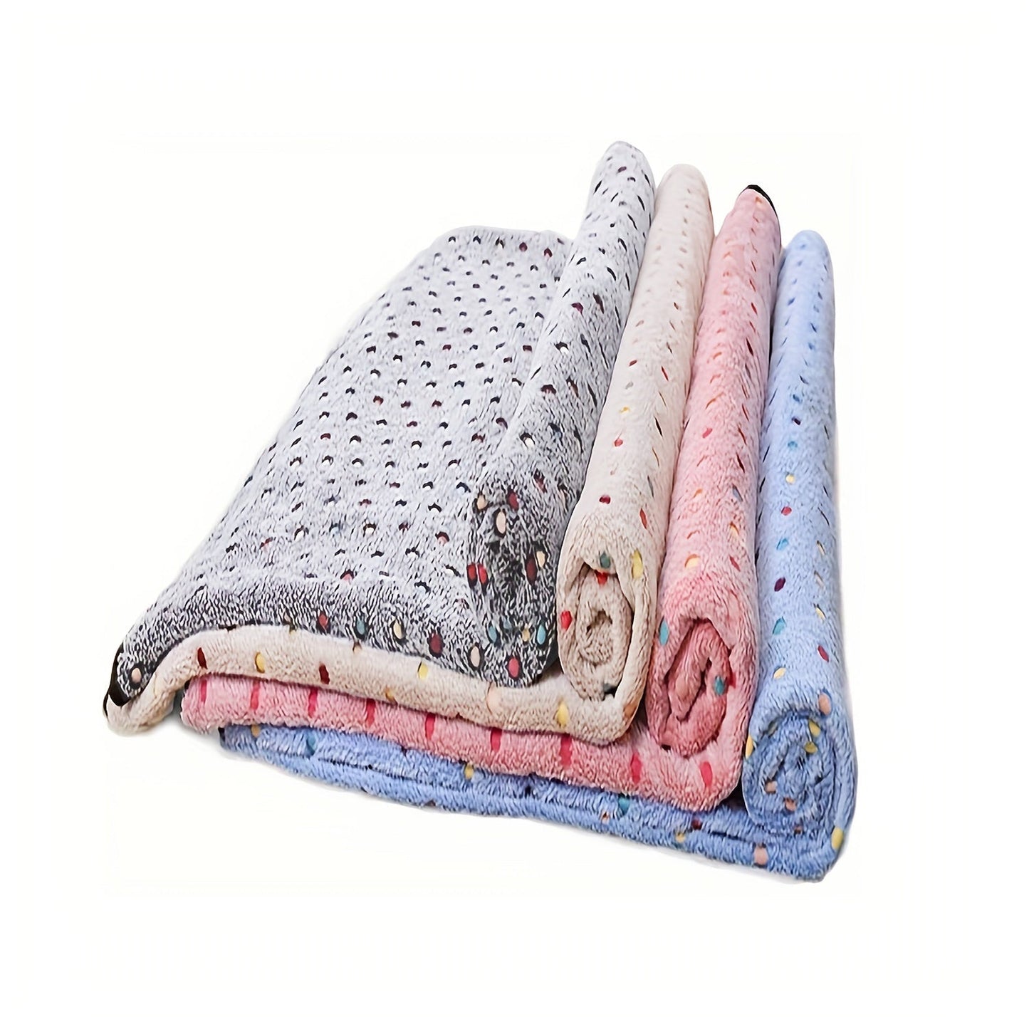 Soft and Cozy Coral Fleece Flannel Pet Blanket, Ideal for Dogs and Cats to Snuggle in, Provides Warmth and Comfort as a Nest Mat or Bed Cover