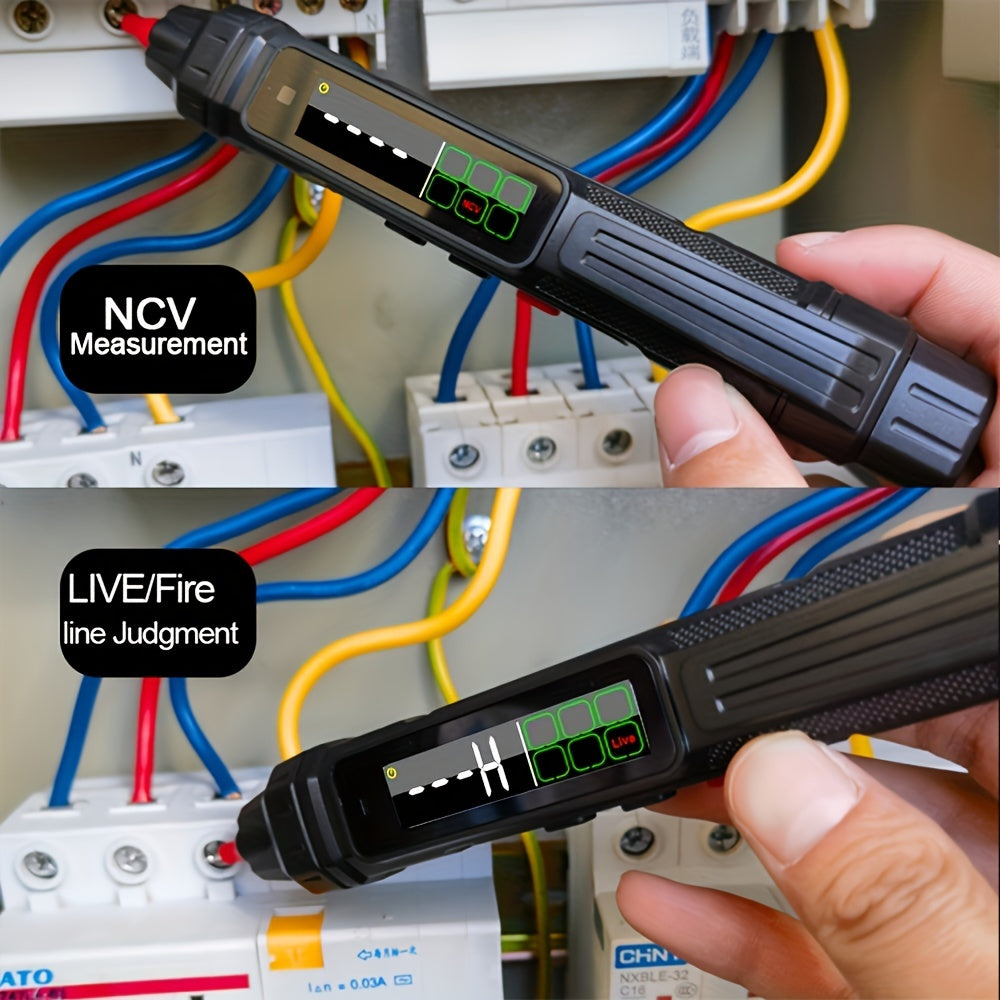 ZLLJMETER Digital Pen Multimeter: Auto Range, Non-Contact Voltage & Resistance Testing, High Precision (0.1), Battery Powered, Plastic, for Industrial Measurements, Battery Not Included.