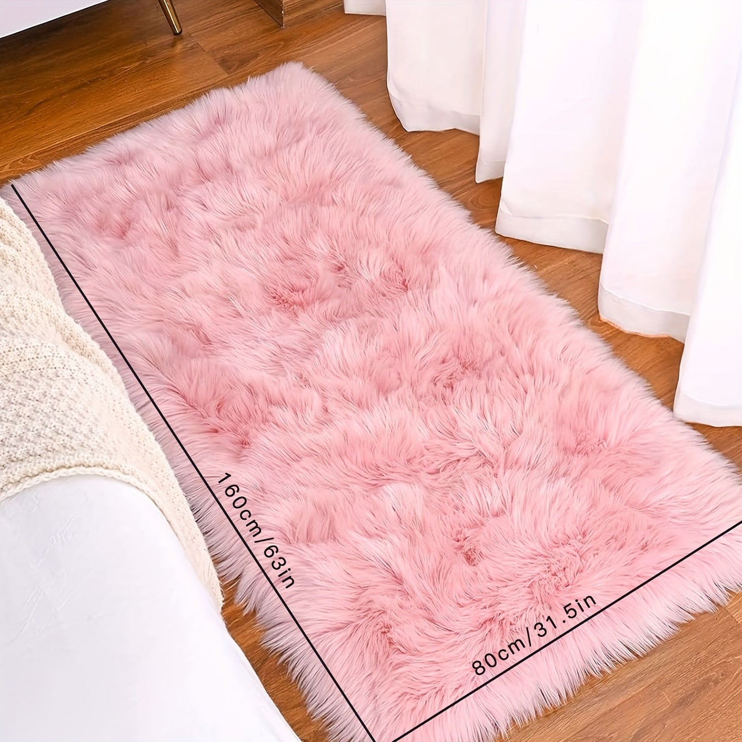 Luxurious Shag Area Rug for Modern Living Spaces - Machine Washable, Non-Shedding, Non-Slip. Perfect for Living Rooms, Bedrooms, and Home Decor.