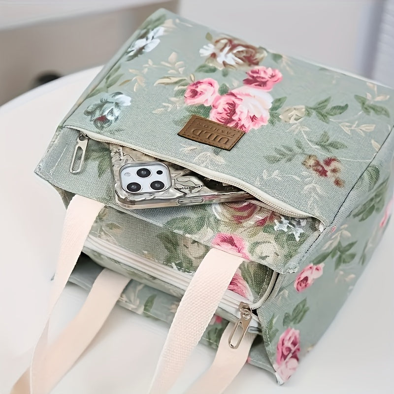 Stay stylish and organized with our large capacity insulated lunch bag. The aluminum foil lining keeps your food fresh all day, making it perfect for work, travel, or picnics. Choose from a variety of floral designs to suit your personal style. Stay