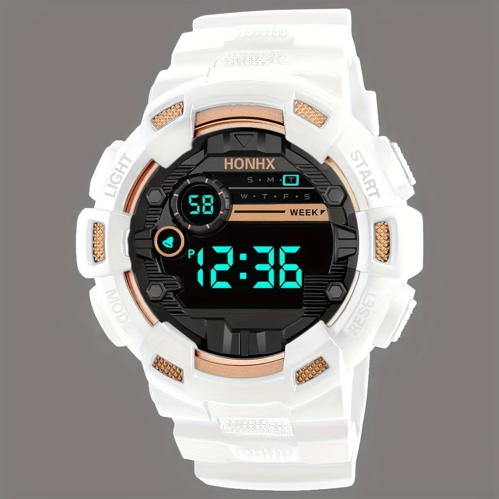 Ideal choice for gifts, this large dial cool fashion youth outdoor leisure sports luminous waterproof electronic watch is perfect for any occasion.