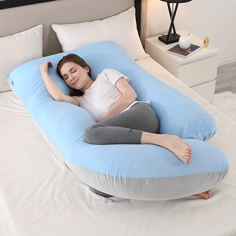 Stay comfortable and supported with our stylish J-shaped pregnancy pillow. Designed to provide perfect sleep for mothers-to-be, this pillow offers much-needed support during pregnancy. It also makes a thoughtful gift for Christmas, Halloween, and