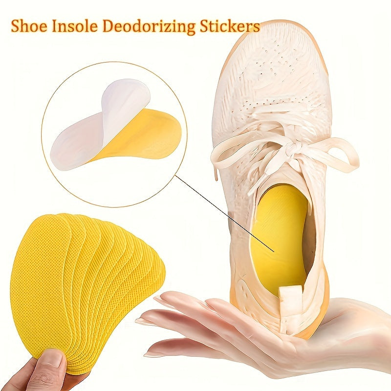 50/100pcs Disposable shoe stickers, portable and odor resistant, refreshes sports shoes with fragrant insole artifact, a great value set of scented shoe stickers.