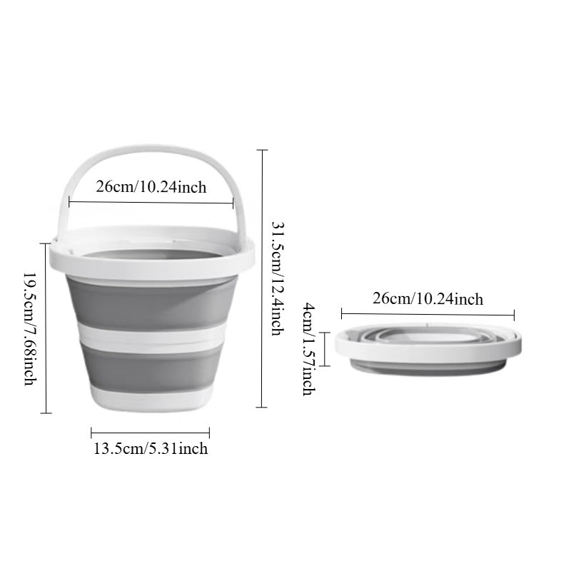 Складное ведро объемом 4,92 л разработано для эффективной уборки на кухне, в ванной, на улице и не только. Благодаря своему компактному и удобному дизайну, это ведро идеально подходит для самых разных применений, включая пляж, мойку автомобиля и
