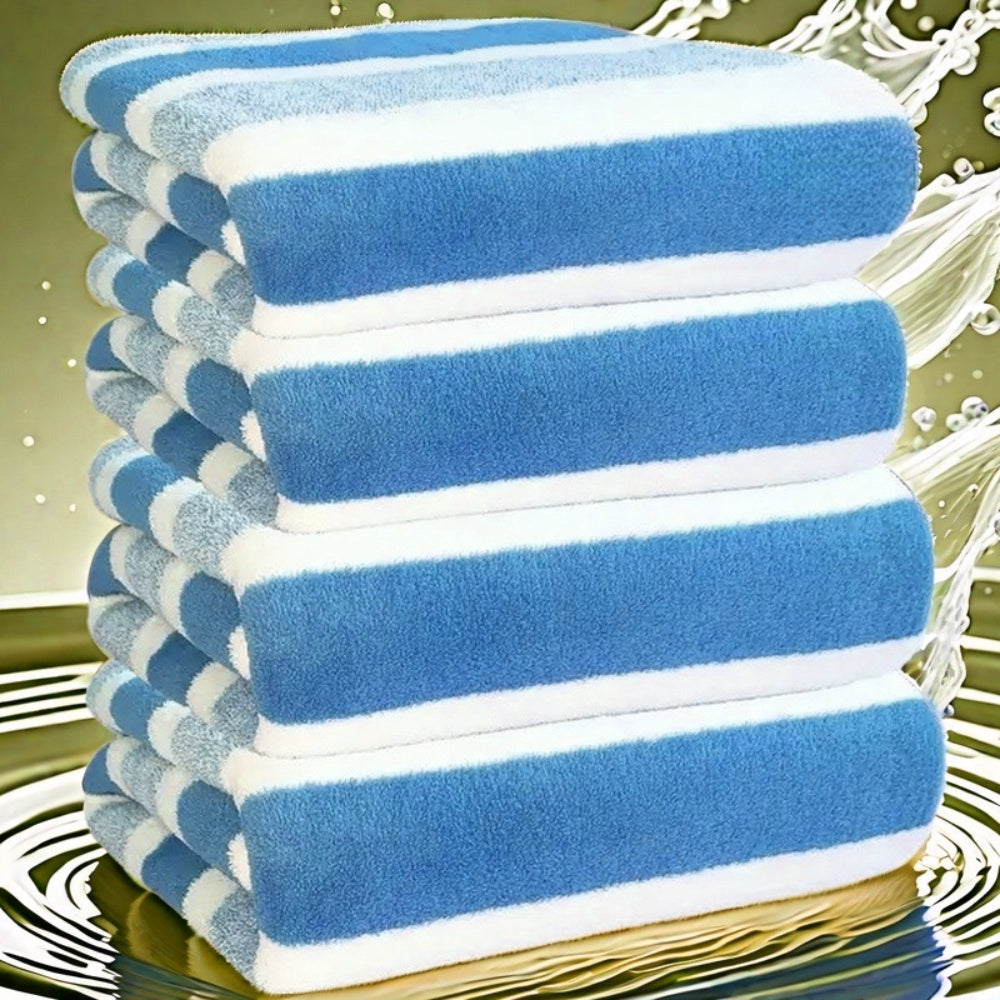 Soft, absorbent striped towel set perfect for home bathrooms - a great Valentine's Day gift.