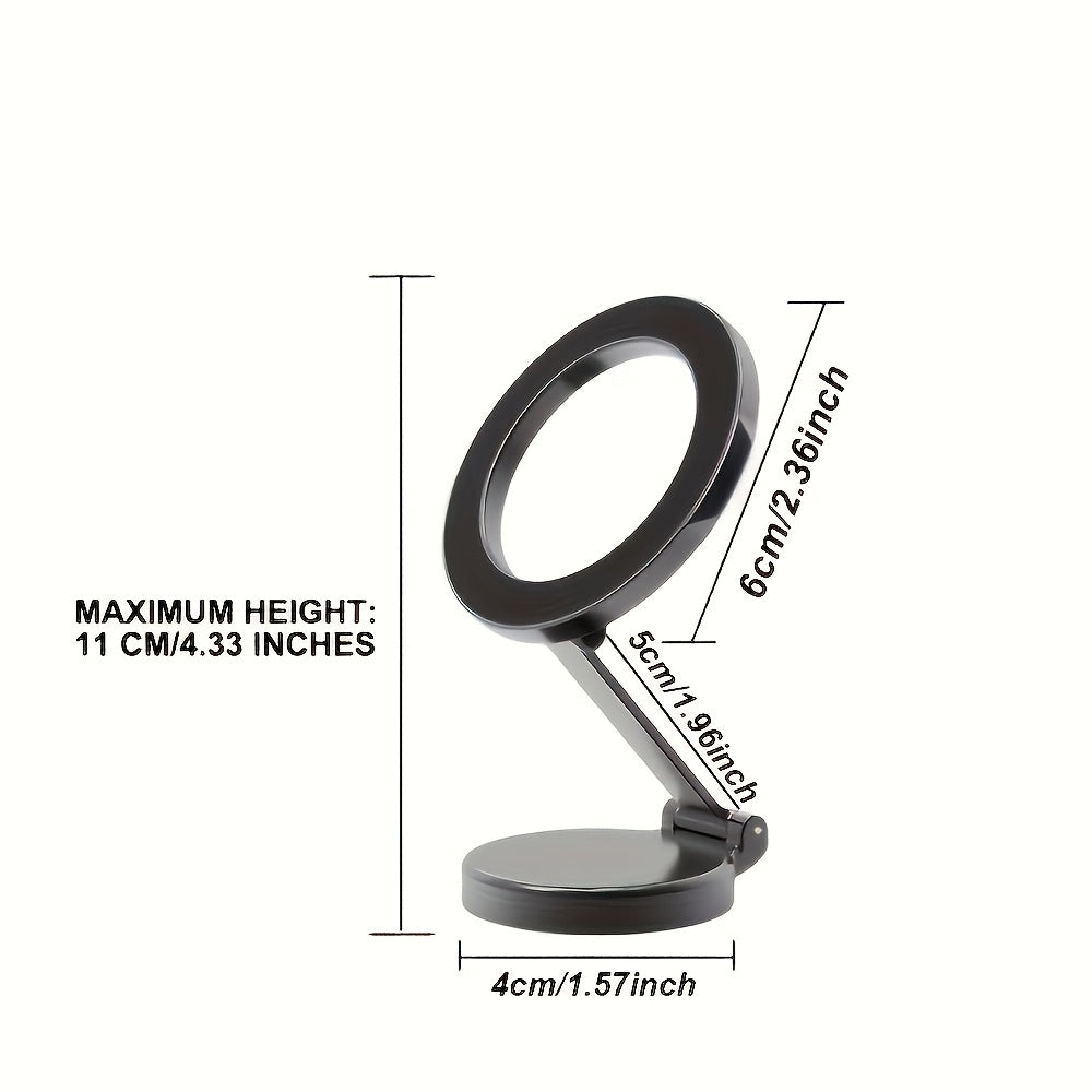 360° Rotating Magnetic Car Phone Holder made of high-strength zinc alloy, features a foldable dashboard mount for convenient navigation. It is an ideal birthday gift that fits all